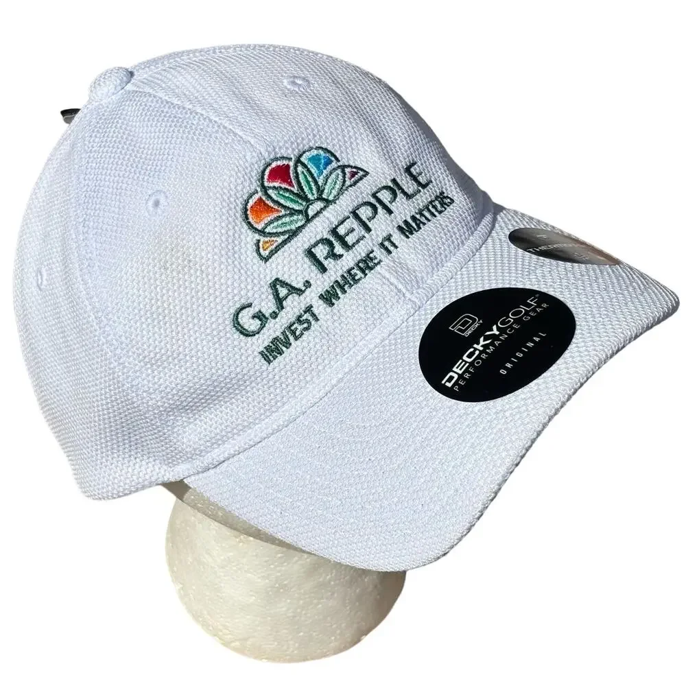 White Decky Golf Men's Hat